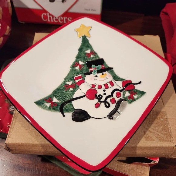 Fitz & Floyd Holiday Christmas Kitchen Decor Dishes Cookie Platter Snack Plates‎ - Picture 5 of 13